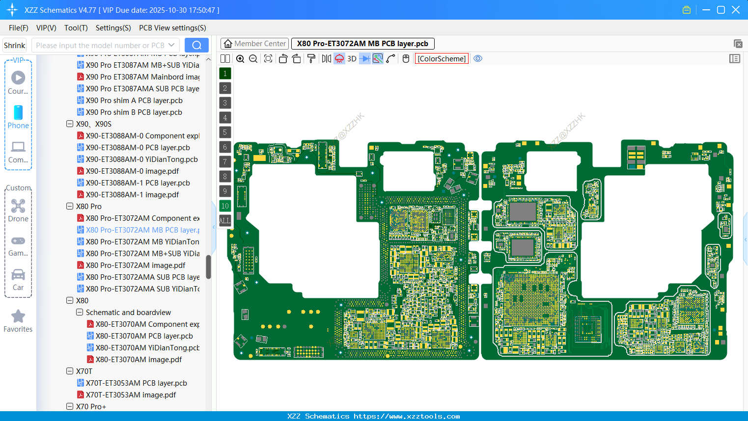 VIVO X80 Pro-ET3072AM MB PCB Layer